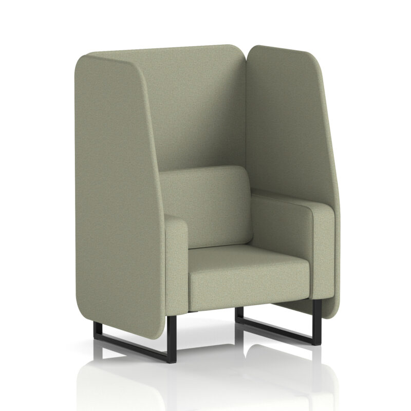 Greywood Open Booth With Black Legs in Single Tone - Image 43