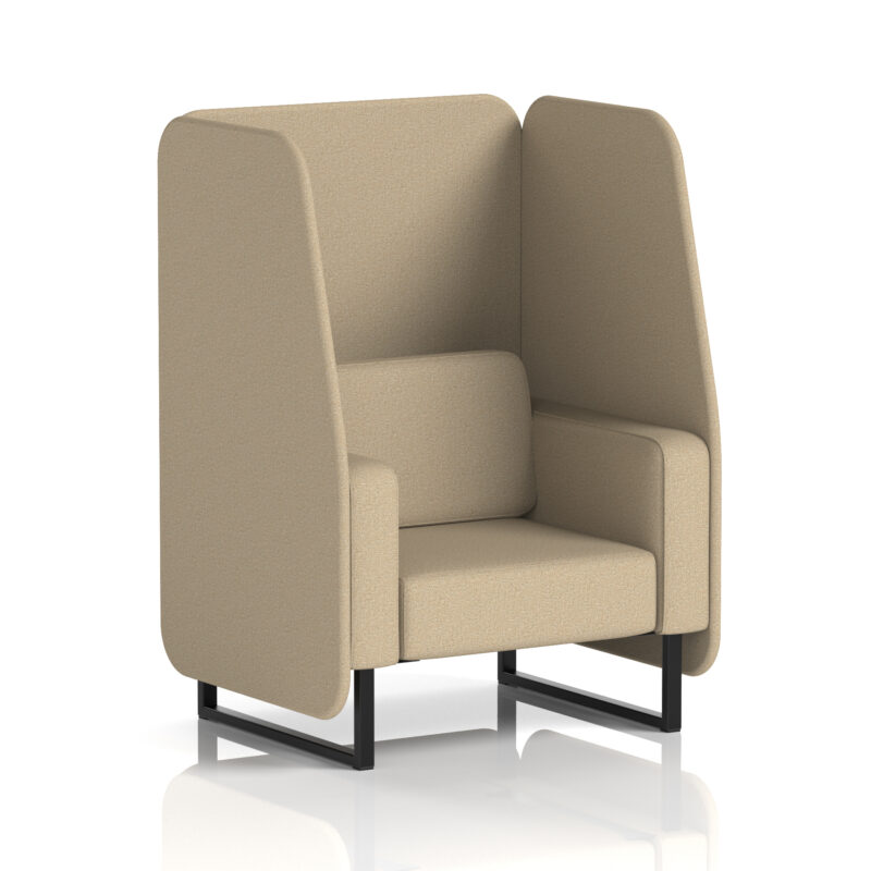 Greywood Open Booth With Black Legs in Single Tone - Image 49