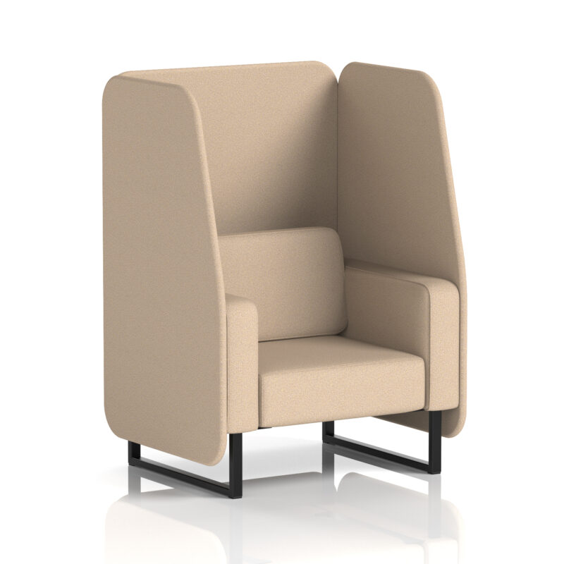 Greywood Open Booth With Black Legs in Single Tone - Image 55