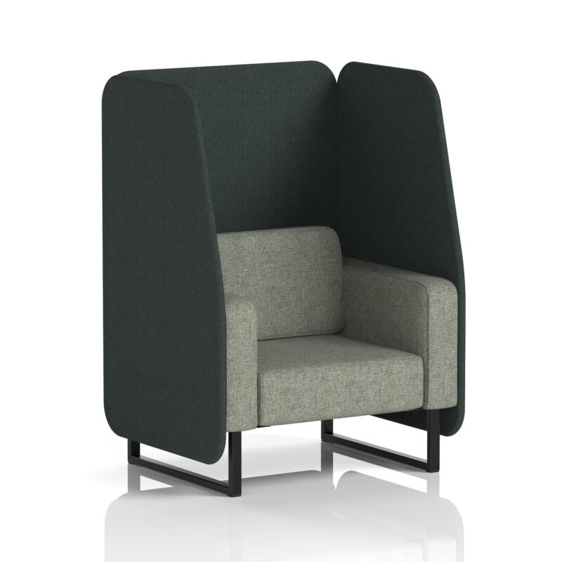 Greywood Open Booth With Black Legs in Two Tone - Image 4