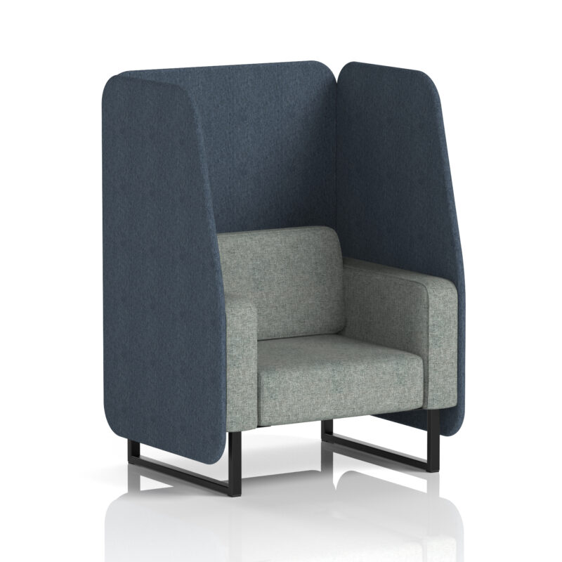 Greywood Open Booth With Black Legs in Two Tone - Image 7