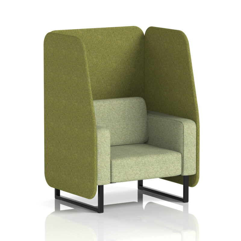 Greywood Open Booth With Black Legs in Two Tone - Image 10