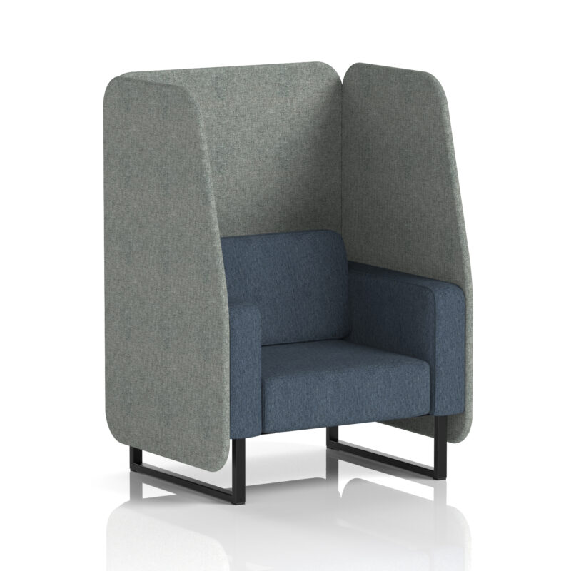 Greywood Open Booth With Black Legs in Two Tone - Image 13