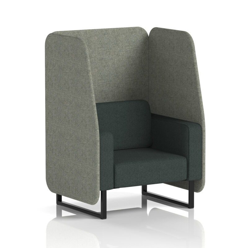 Greywood Open Booth With Black Legs in Two Tone - Image 16
