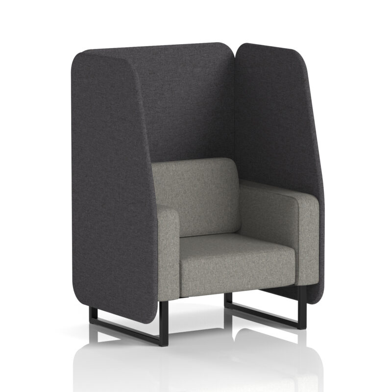 Greywood Open Booth With Black Legs in Two Tone - Image 19