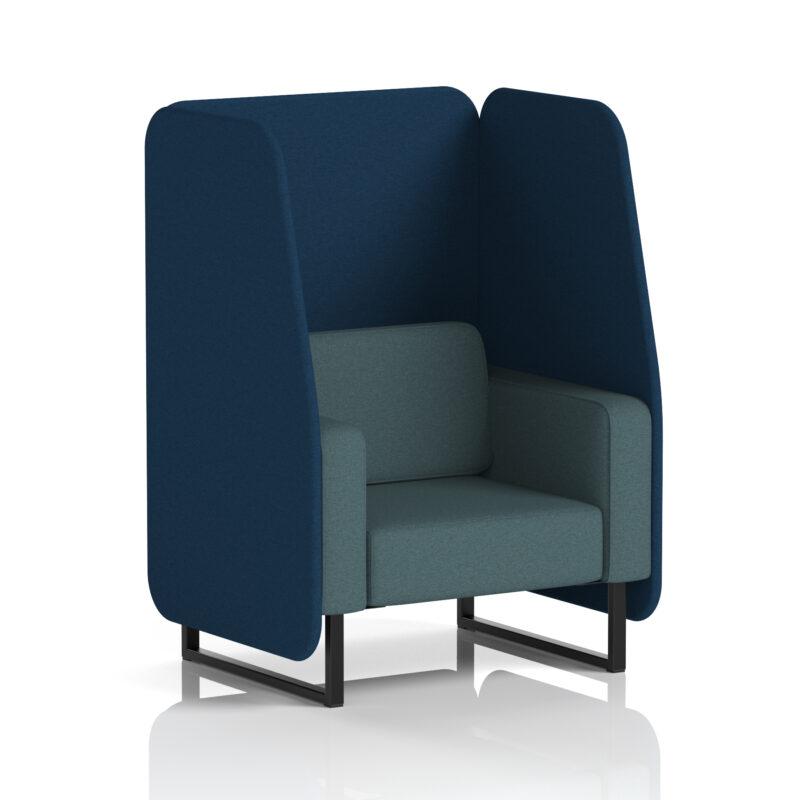 Greywood Open Booth With Black Legs in Two Tone - Image 22