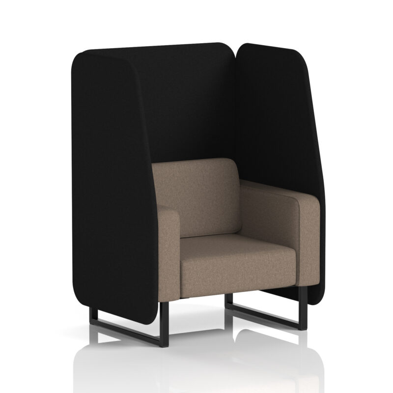 Greywood Open Booth With Black Legs in Two Tone - Image 25