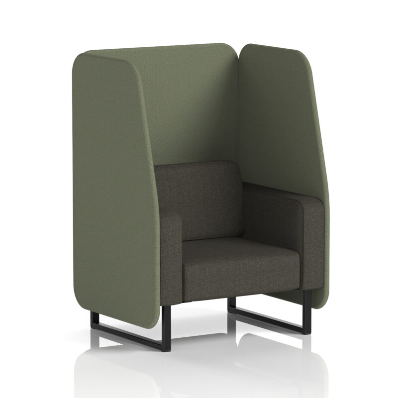 Greywood Open Booth With Black Legs in Two Tone - Image 40