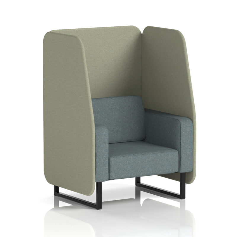Greywood Open Booth With Black Legs in Two Tone - Image 43