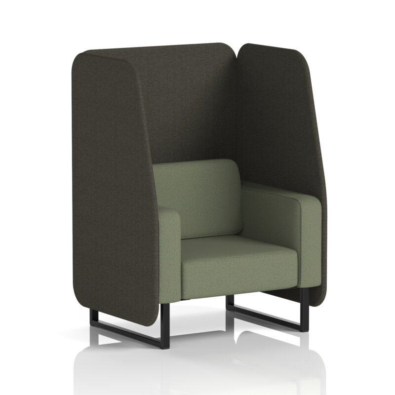 Greywood Open Booth With Black Legs in Two Tone - Image 46