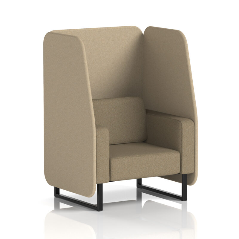 Greywood Open Booth With Black Legs in Two Tone - Image 49
