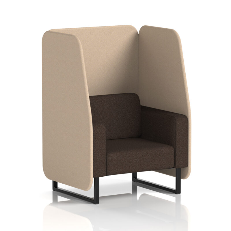 Greywood Open Booth With Black Legs in Two Tone - Image 55