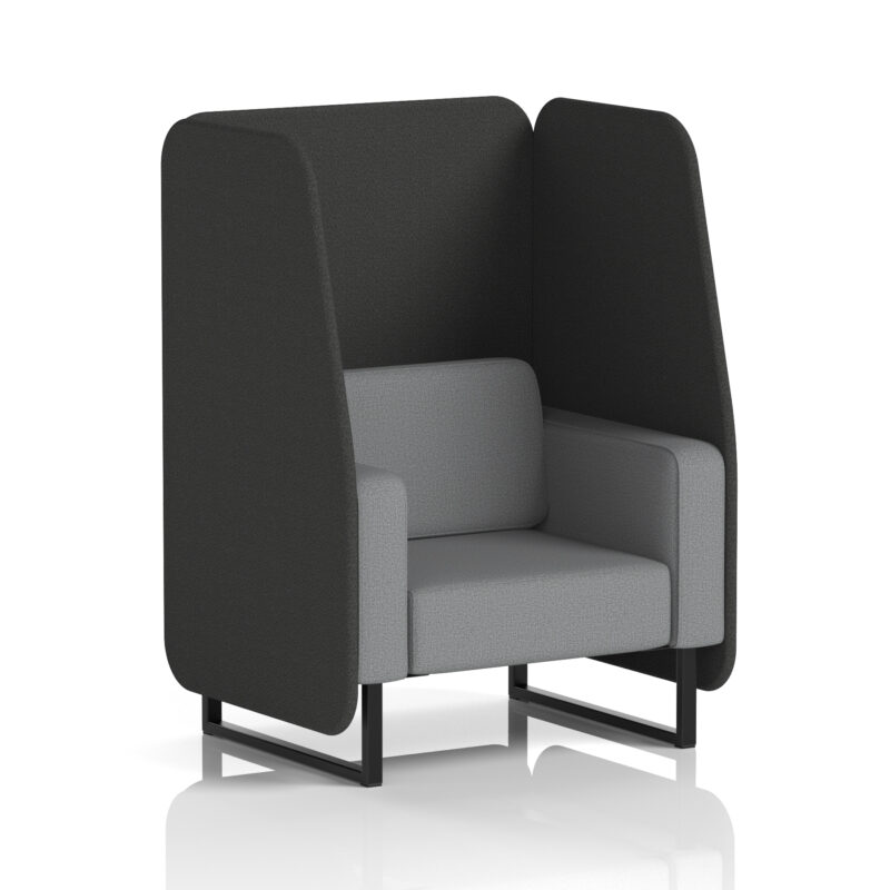 Greywood Open Booth With Black Legs in Two Tone - Image 61
