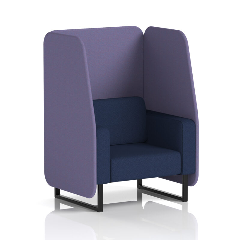 Greywood Open Booth With Black Legs in Two Tone - Image 64