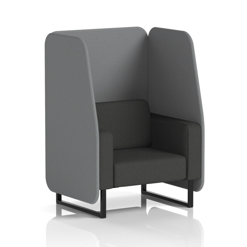 Greywood Open Booth With Black Legs in Two Tone - Image 67