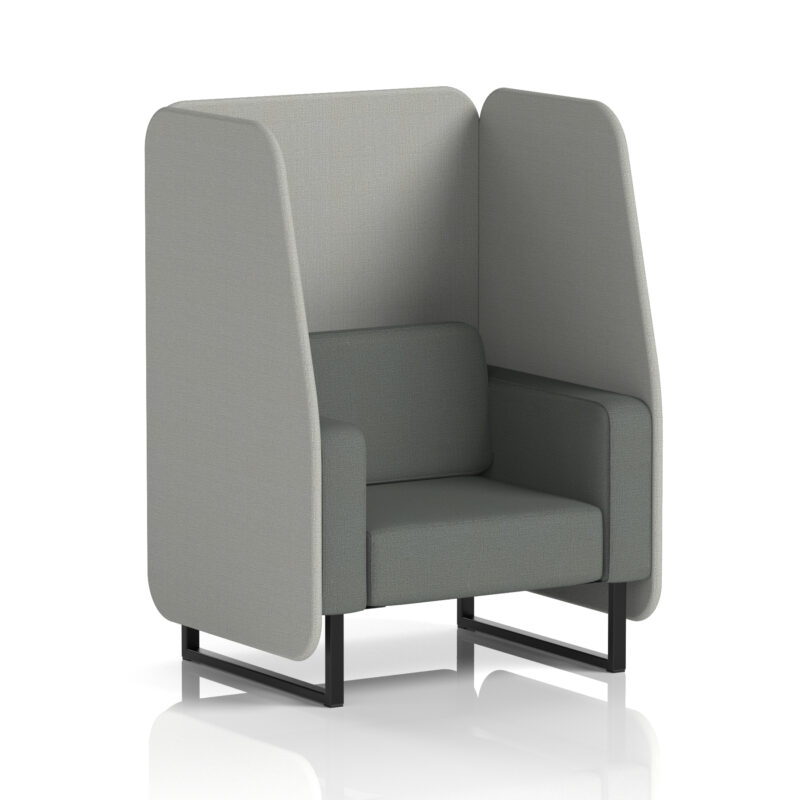 Greywood Open Booth With Black Legs in Two Tone - Image 82