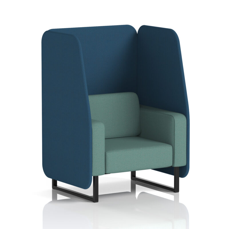 Greywood Open Booth With Black Legs in Two Tone - Image 85