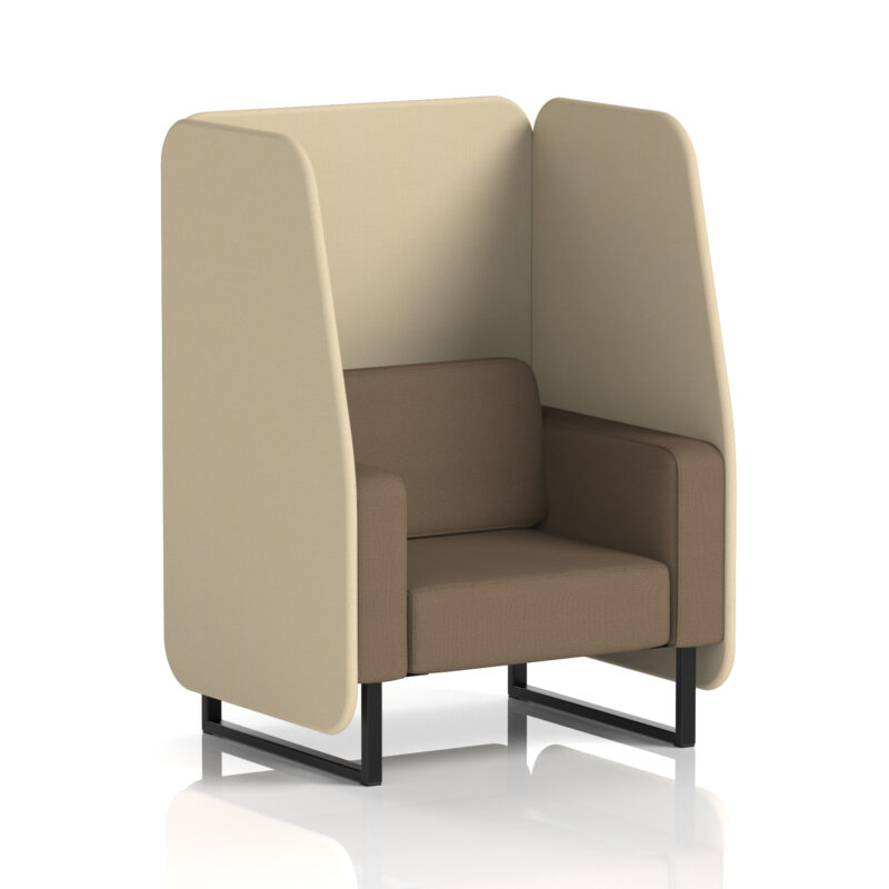 Greywood Open Booth With Black Legs in Two Tone - Image 88
