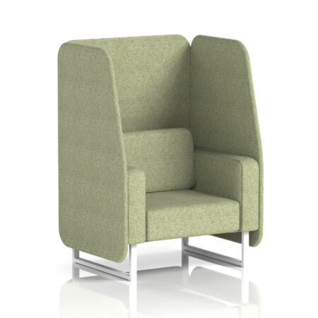 Greywood Open Booth With White Legs in Single Tone