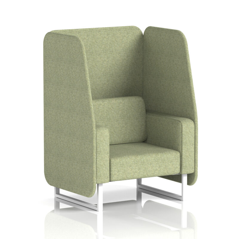 Greywood Open Booth With White Legs in Single Tone
