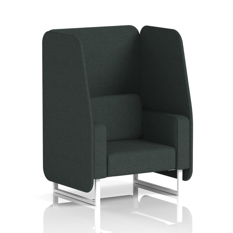 Greywood Open Booth With White Legs in Single Tone - Image 4