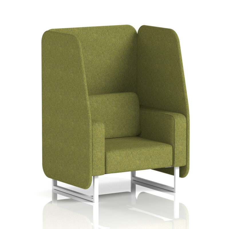 Greywood Open Booth With White Legs in Single Tone - Image 10