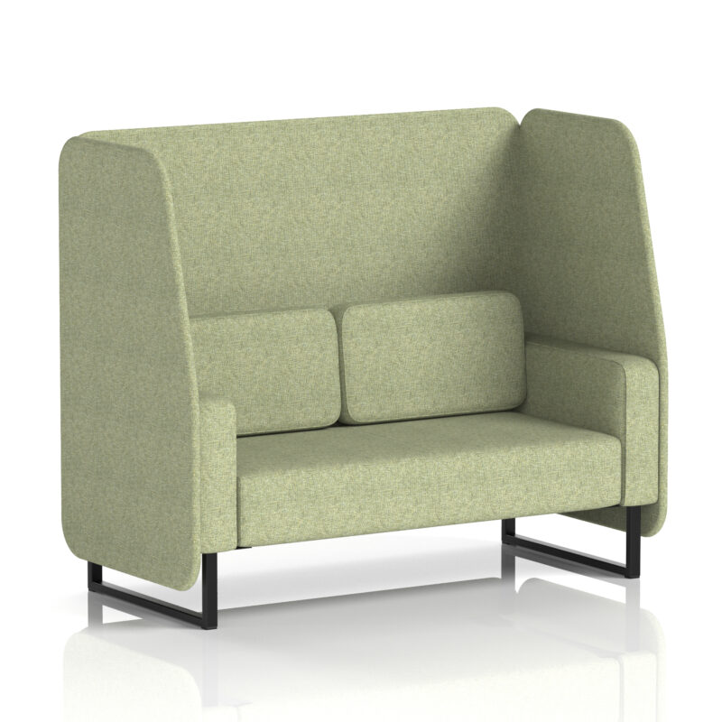 Greywood Open Booth With Black Legs in Single Tone - Image 2