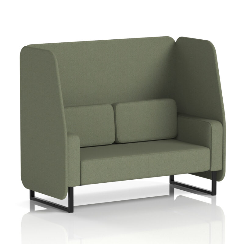 Greywood Open Booth With Black Legs in Single Tone - Image 41