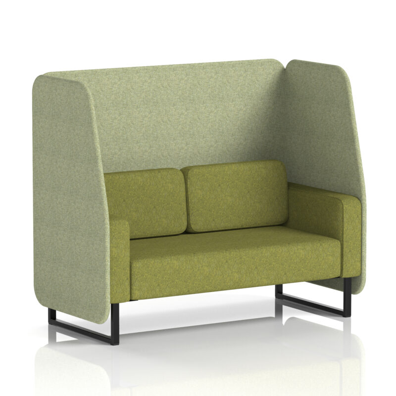 Greywood Open Booth With Black Legs in Two Tone - Image 2