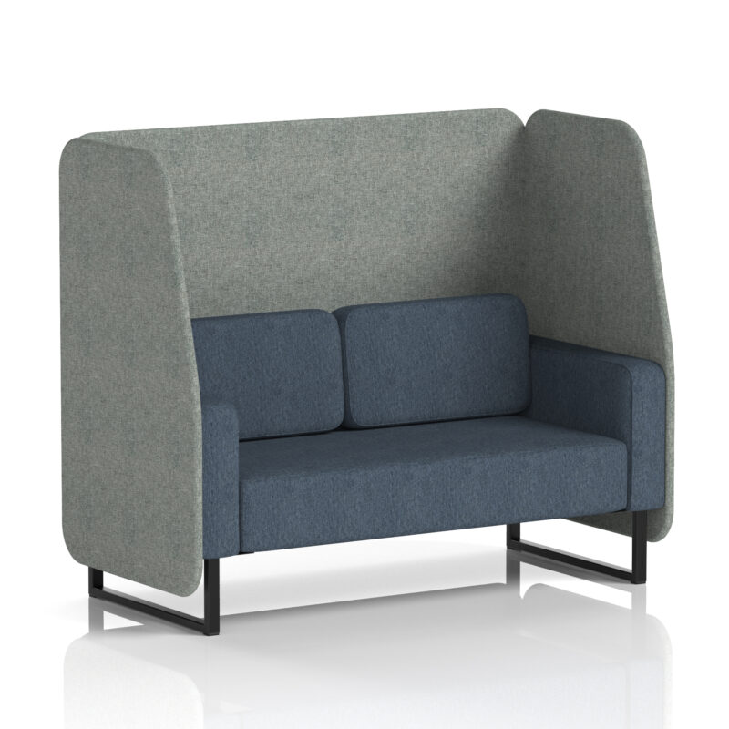 Greywood Open Booth With Black Legs in Two Tone - Image 14