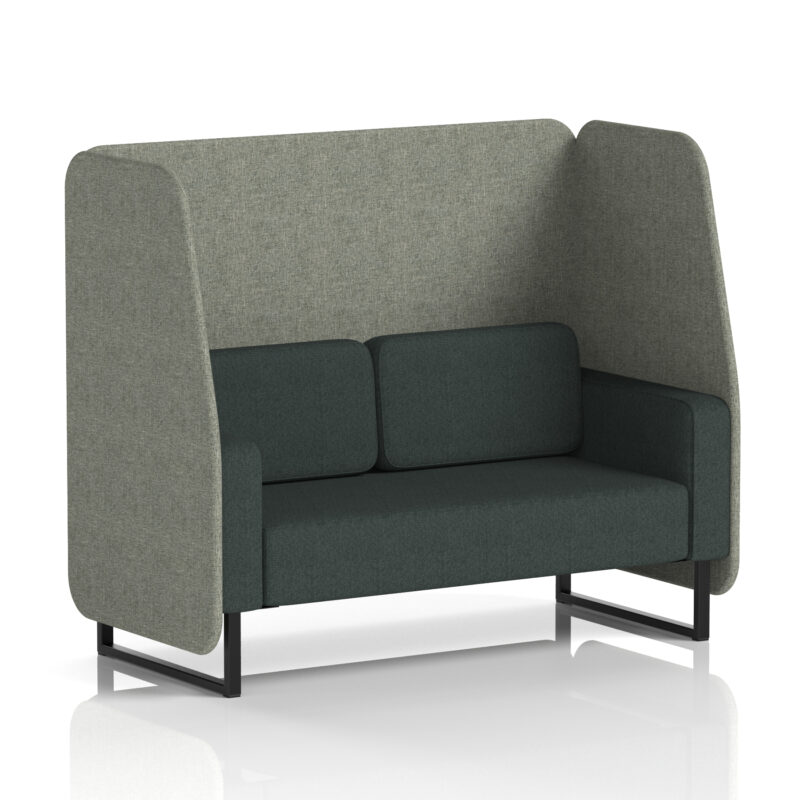 Greywood Open Booth With Black Legs in Two Tone - Image 17