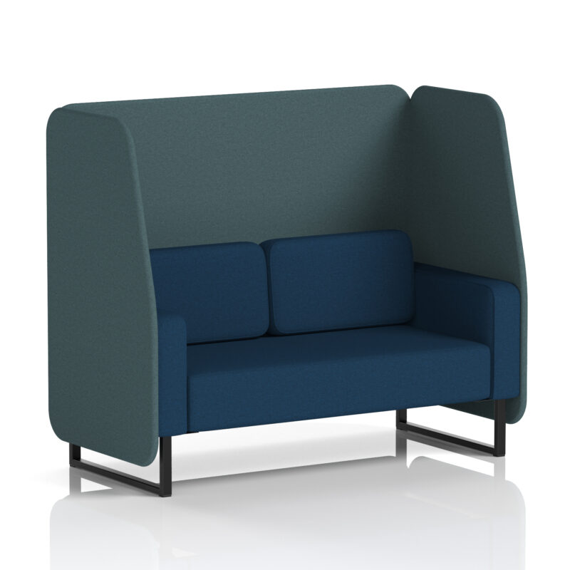 Greywood Open Booth With Black Legs in Two Tone - Image 32