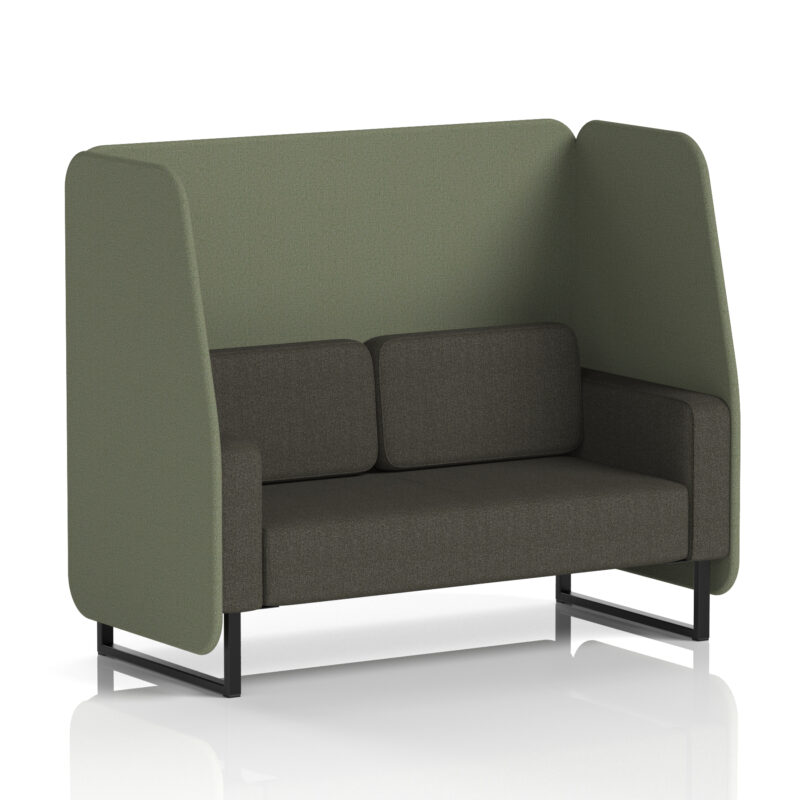 Greywood Open Booth With Black Legs in Two Tone - Image 41