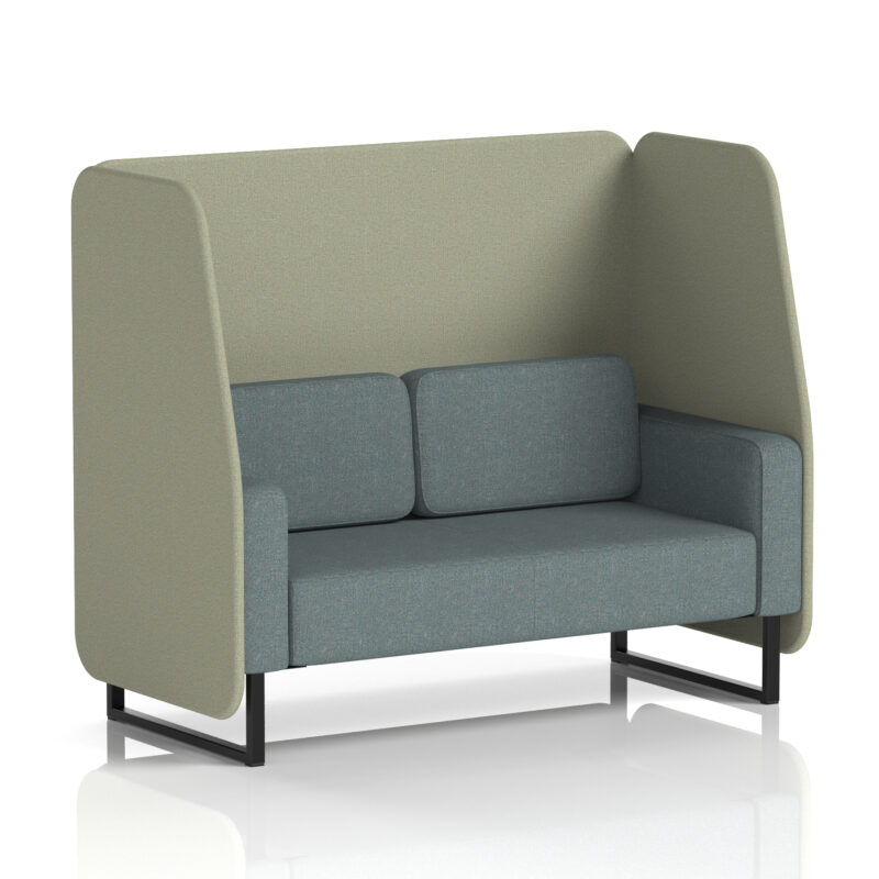 Greywood Open Booth With Black Legs in Two Tone - Image 44