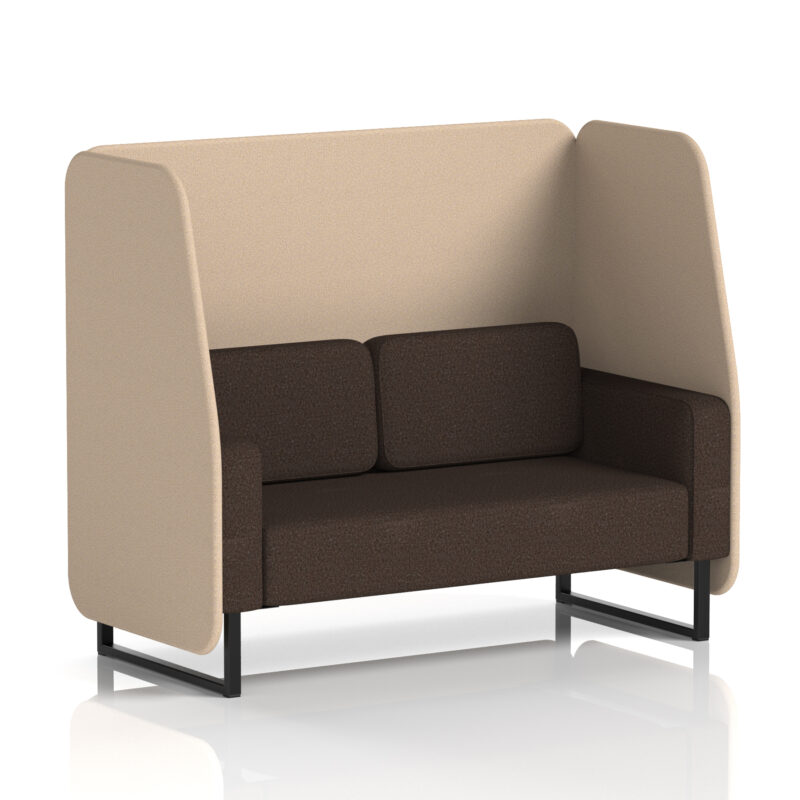 Greywood Open Booth With Black Legs in Two Tone - Image 56