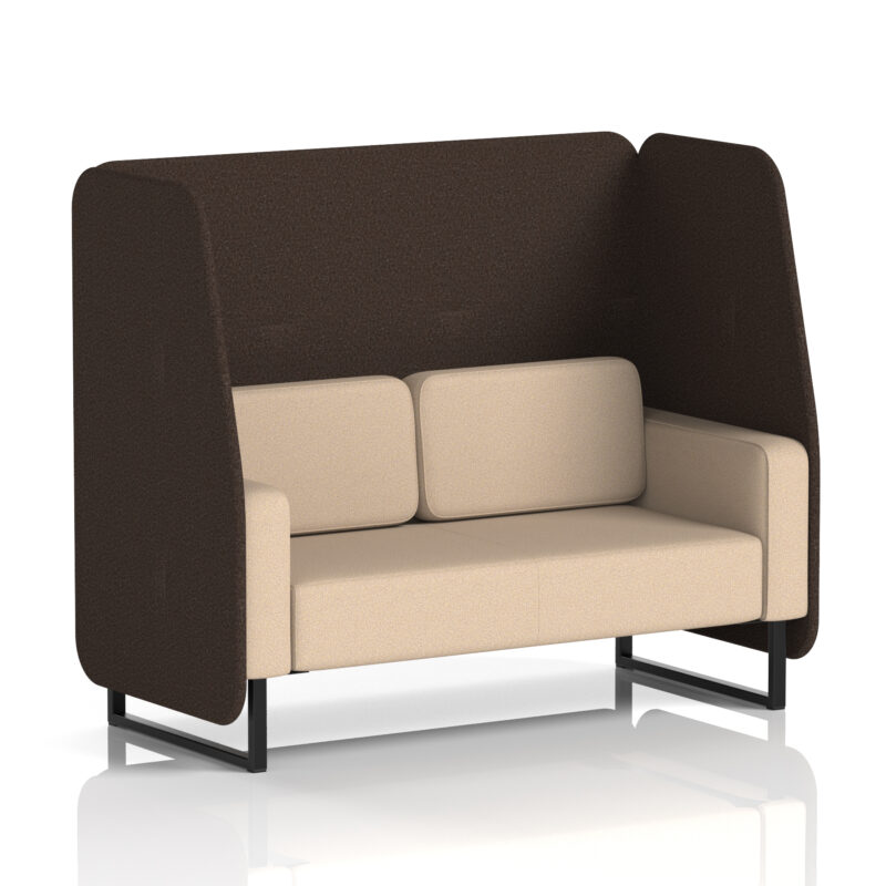 Greywood Open Booth With Black Legs in Two Tone - Image 71