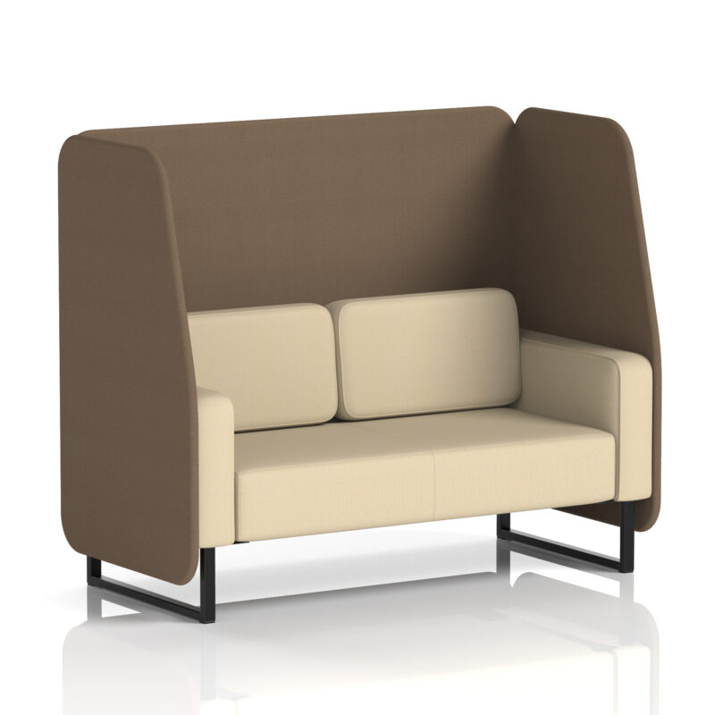 Greywood Open Booth With Black Legs in Two Tone - Image 80