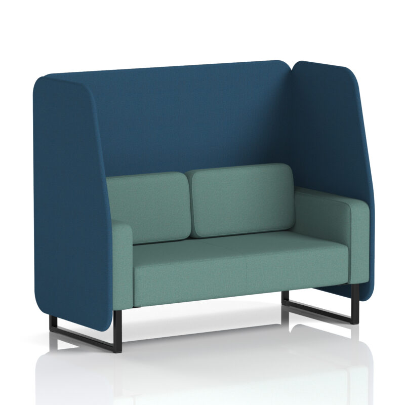 Greywood Open Booth With Black Legs in Two Tone - Image 86