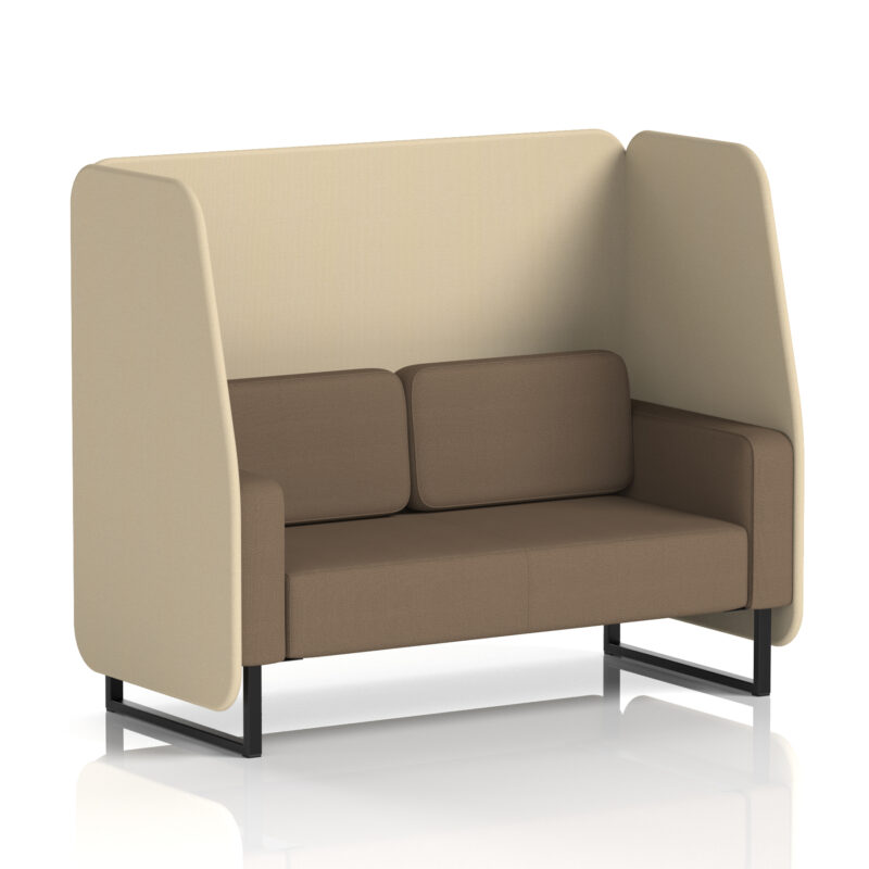 Greywood Open Booth With Black Legs in Two Tone - Image 89