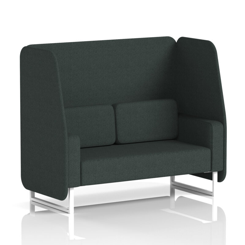 Greywood Open Booth With White Legs in Single Tone - Image 5