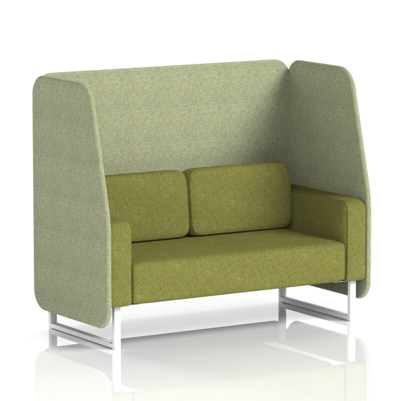 Greywood Open Booth With White Legs in Two Tone - Image 2
