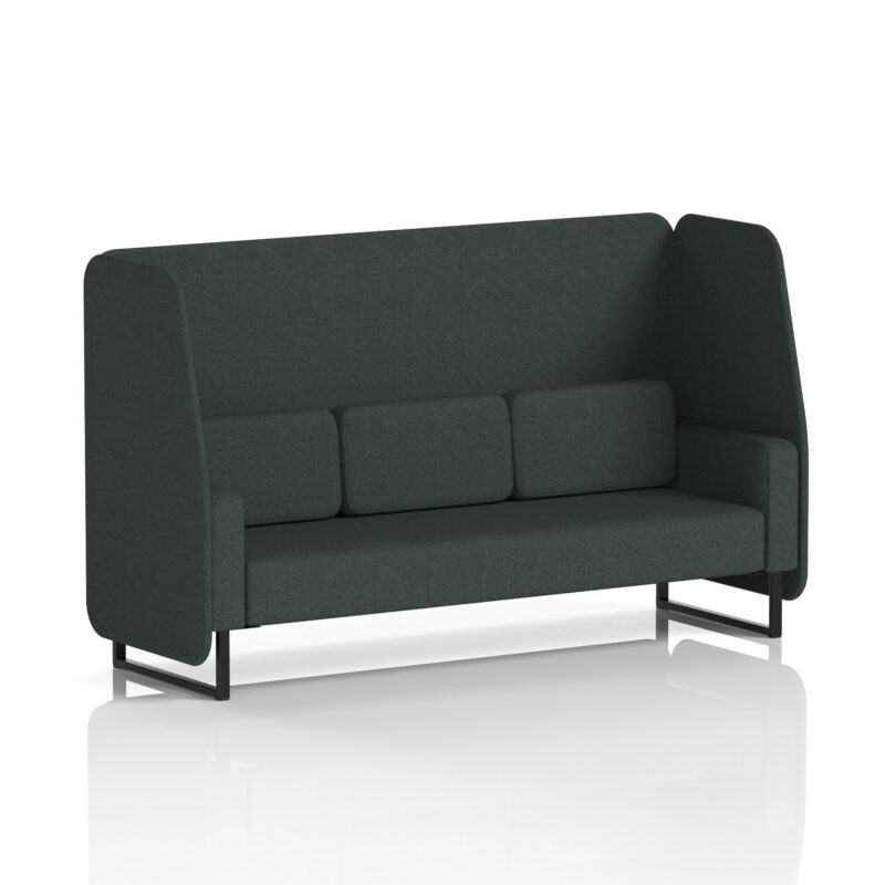 Greywood Open Booth With Black Legs in Single Tone - Image 6