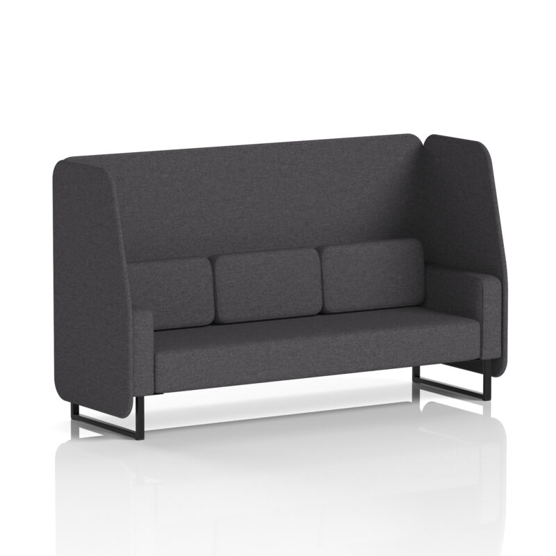 Greywood Open Booth With Black Legs in Single Tone - Image 21