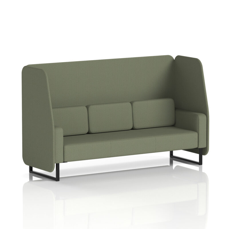 Greywood Open Booth With Black Legs in Single Tone - Image 42