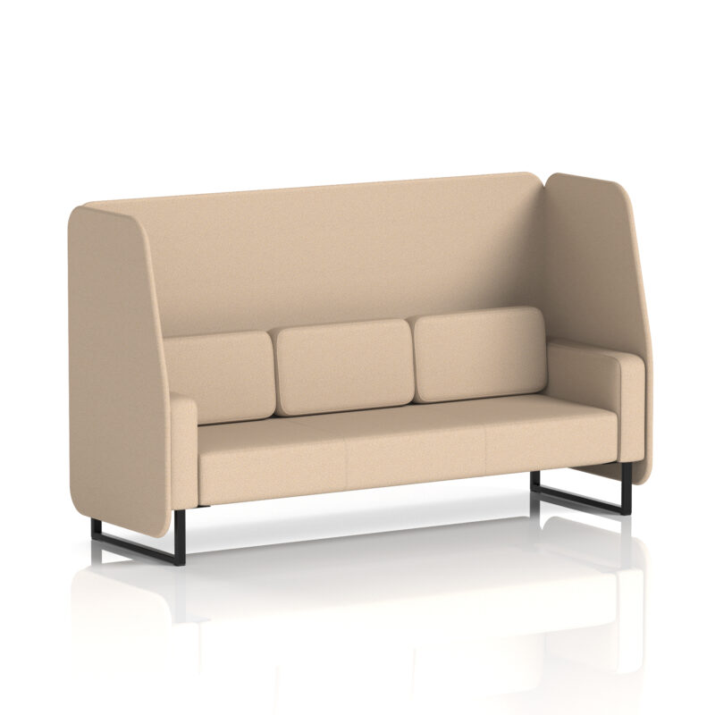 Greywood Open Booth With Black Legs in Single Tone - Image 57
