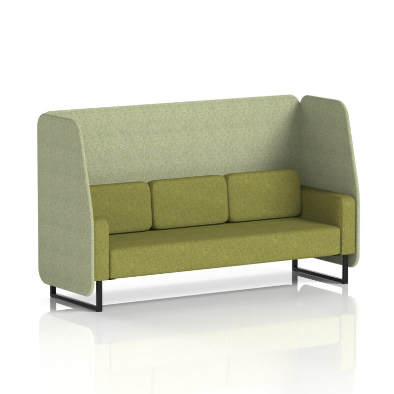 Greywood Open Booth With Black Legs in Two Tone - Image 3