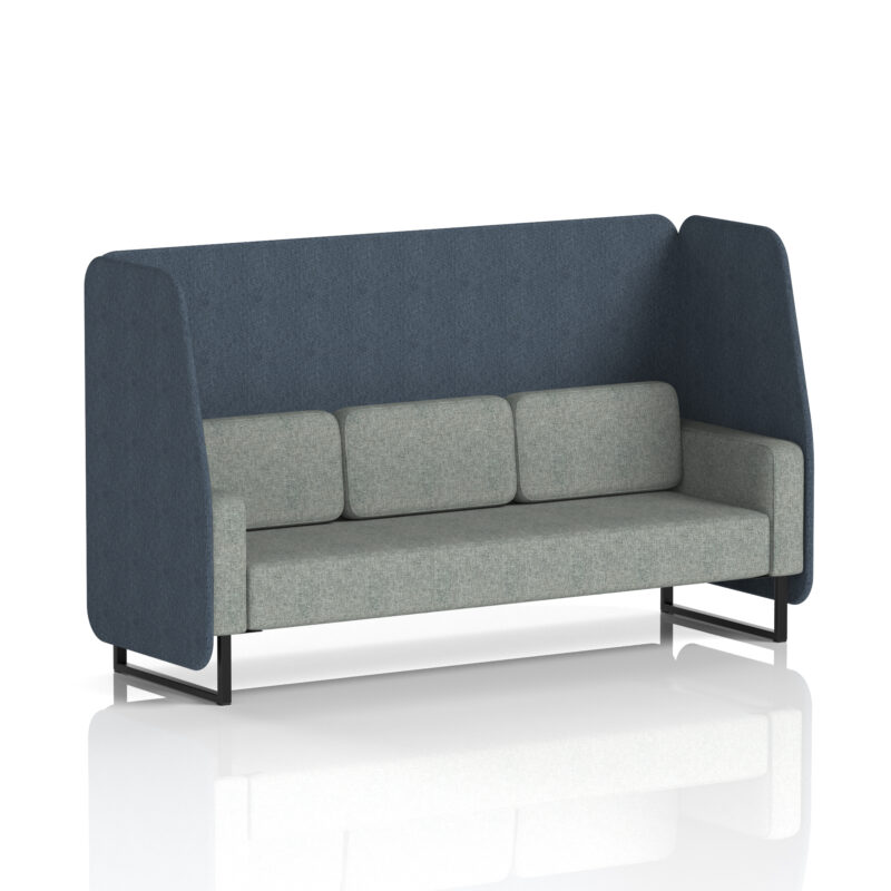 Greywood Open Booth With Black Legs in Two Tone - Image 9