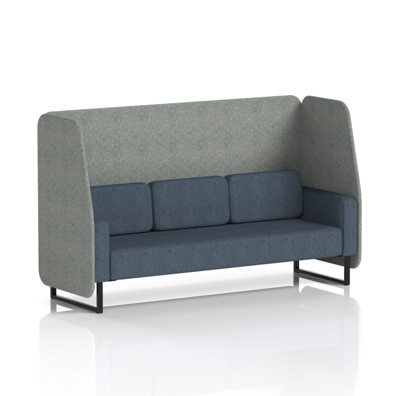 Greywood Open Booth With Black Legs in Two Tone - Image 15