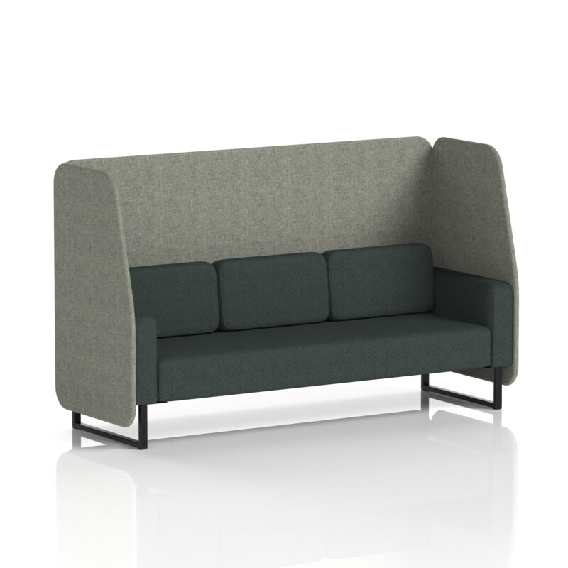 Greywood Open Booth With Black Legs in Two Tone - Image 18