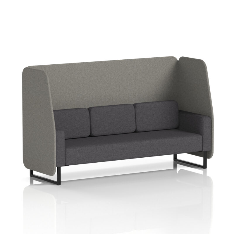 Greywood Open Booth With Black Legs in Two Tone - Image 30